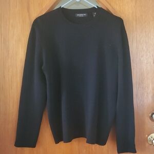 Metropolitan View Black Long Sleeve Top 100% Merino Wool